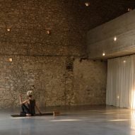 Yoga studio interior in France