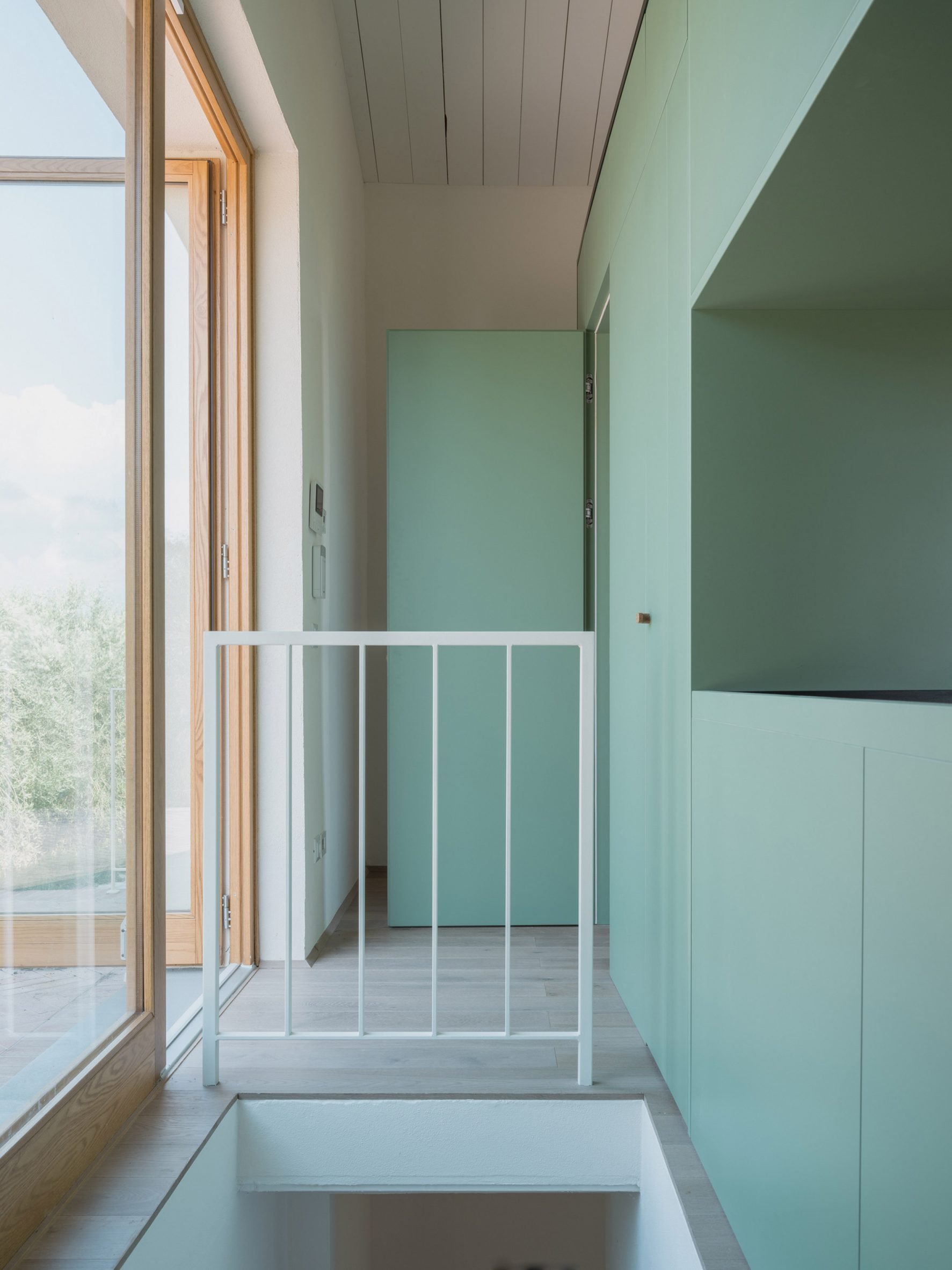 First floor lobby of Fienile N by Fōntego Architettura