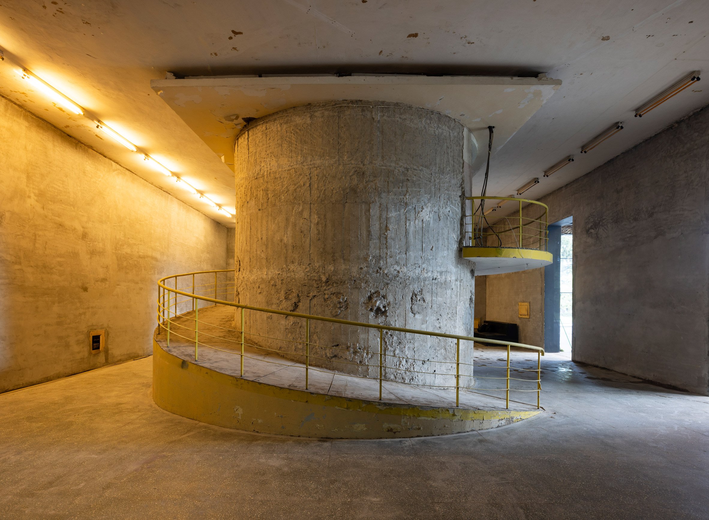 Basement level within newly-renovated exhibition hall by Forma