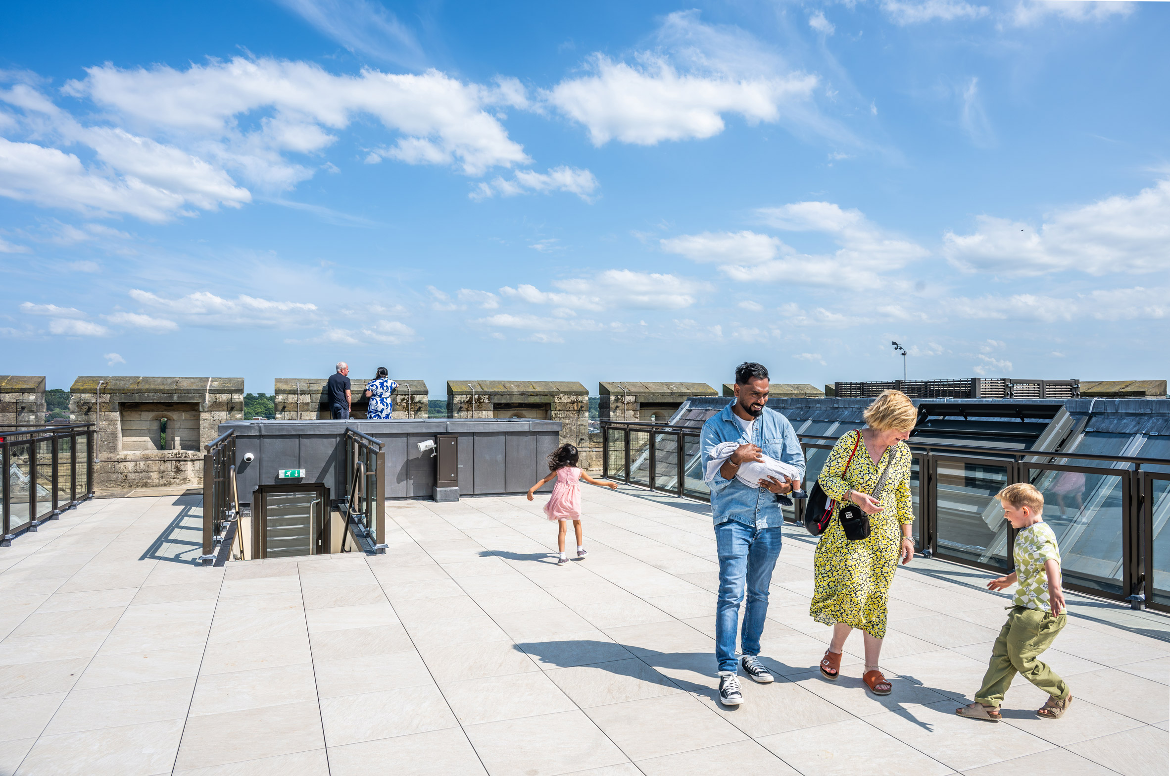 Rooftop battlements in Norfolk