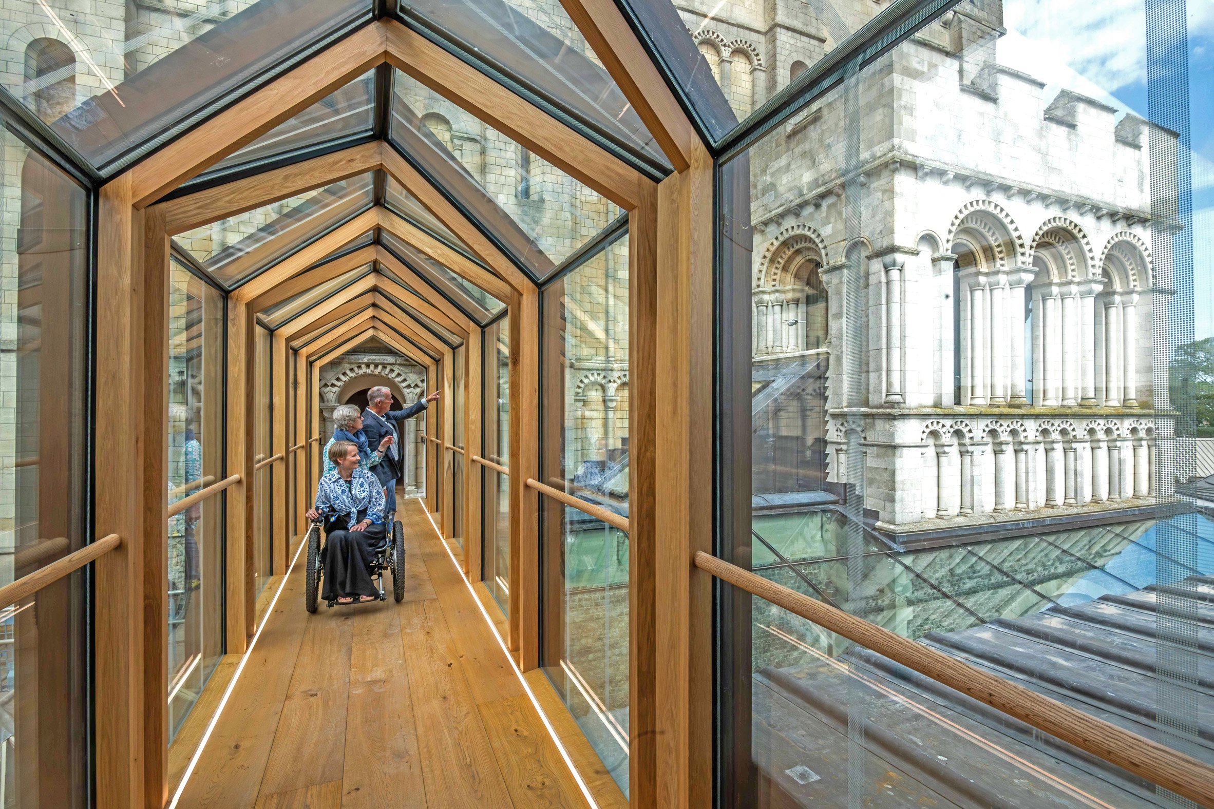 Glass bridge at Norwich Castle