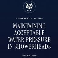 Donald Trump showers executive order