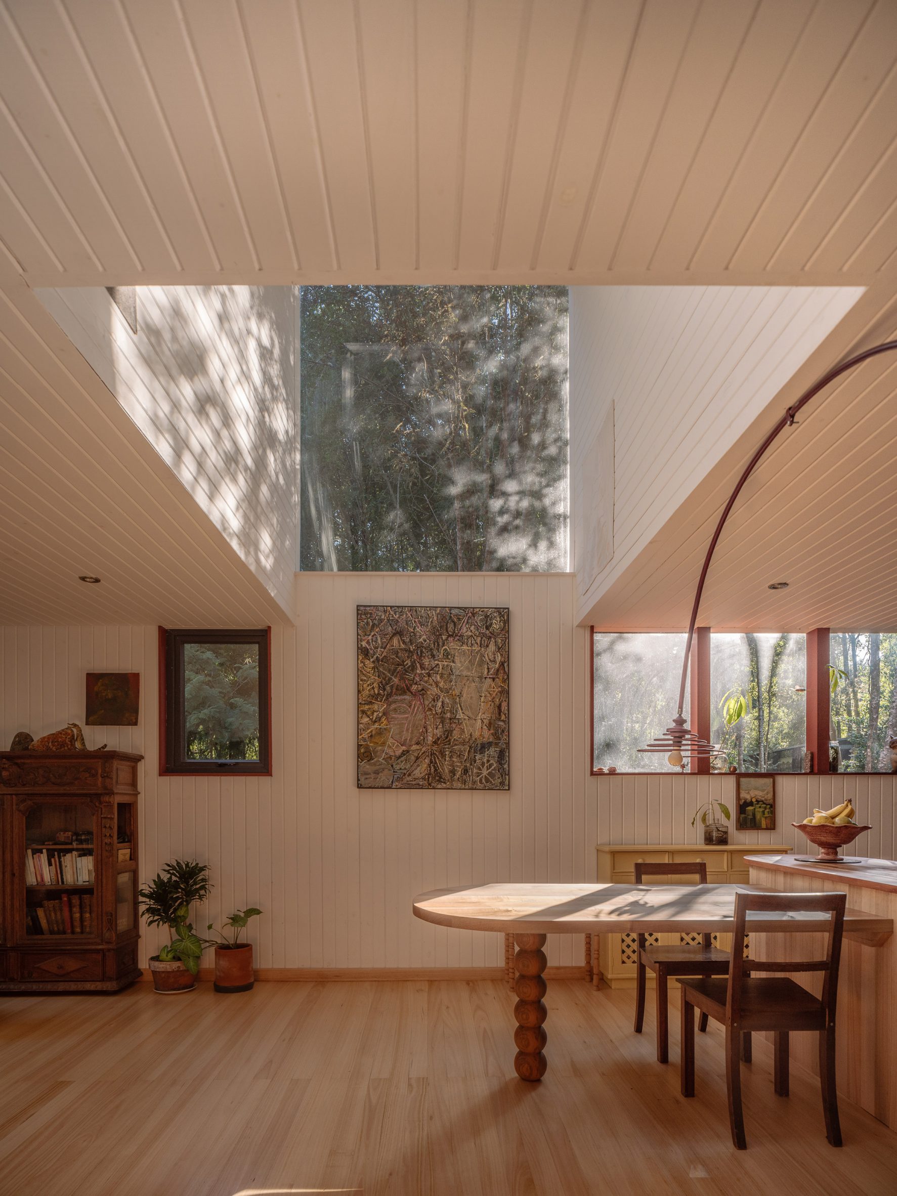 Interior with large skylight