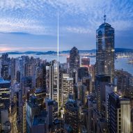 Glass-clad skyscraper in Hong Kong
