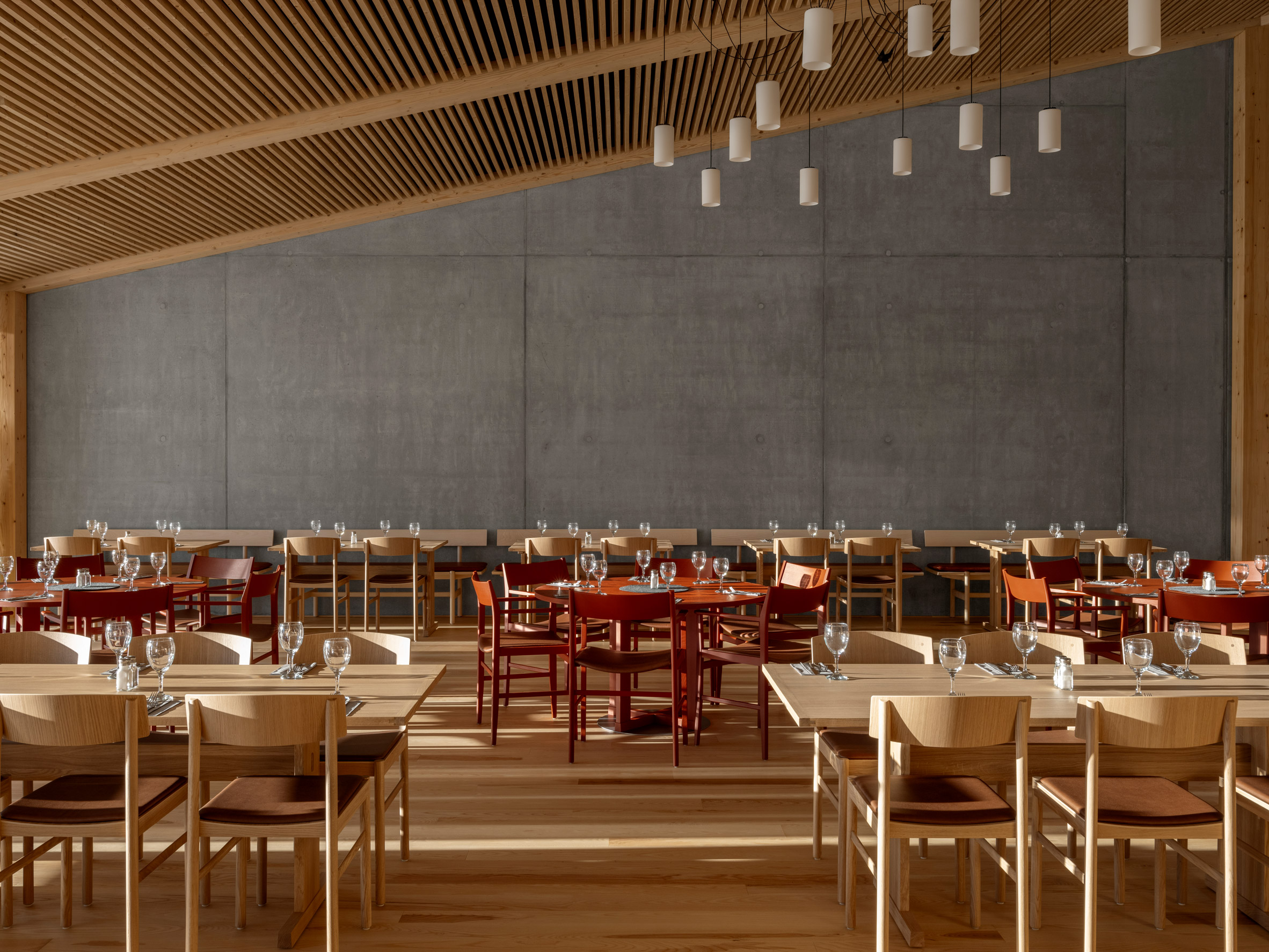 Dining space interior of Kursgården Kämpasten