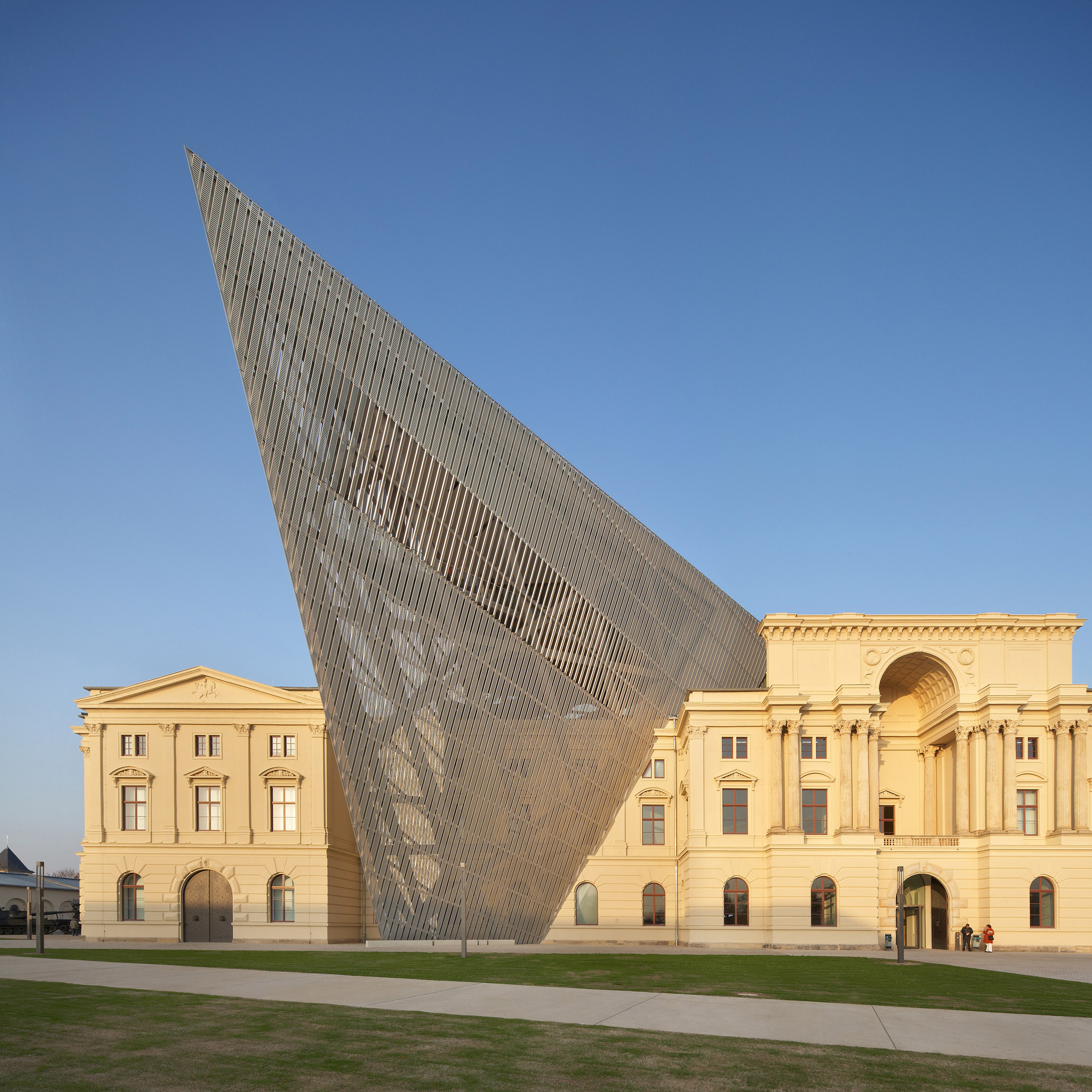 Exterior of the Museum of Military History extension by Daniel Libeskind