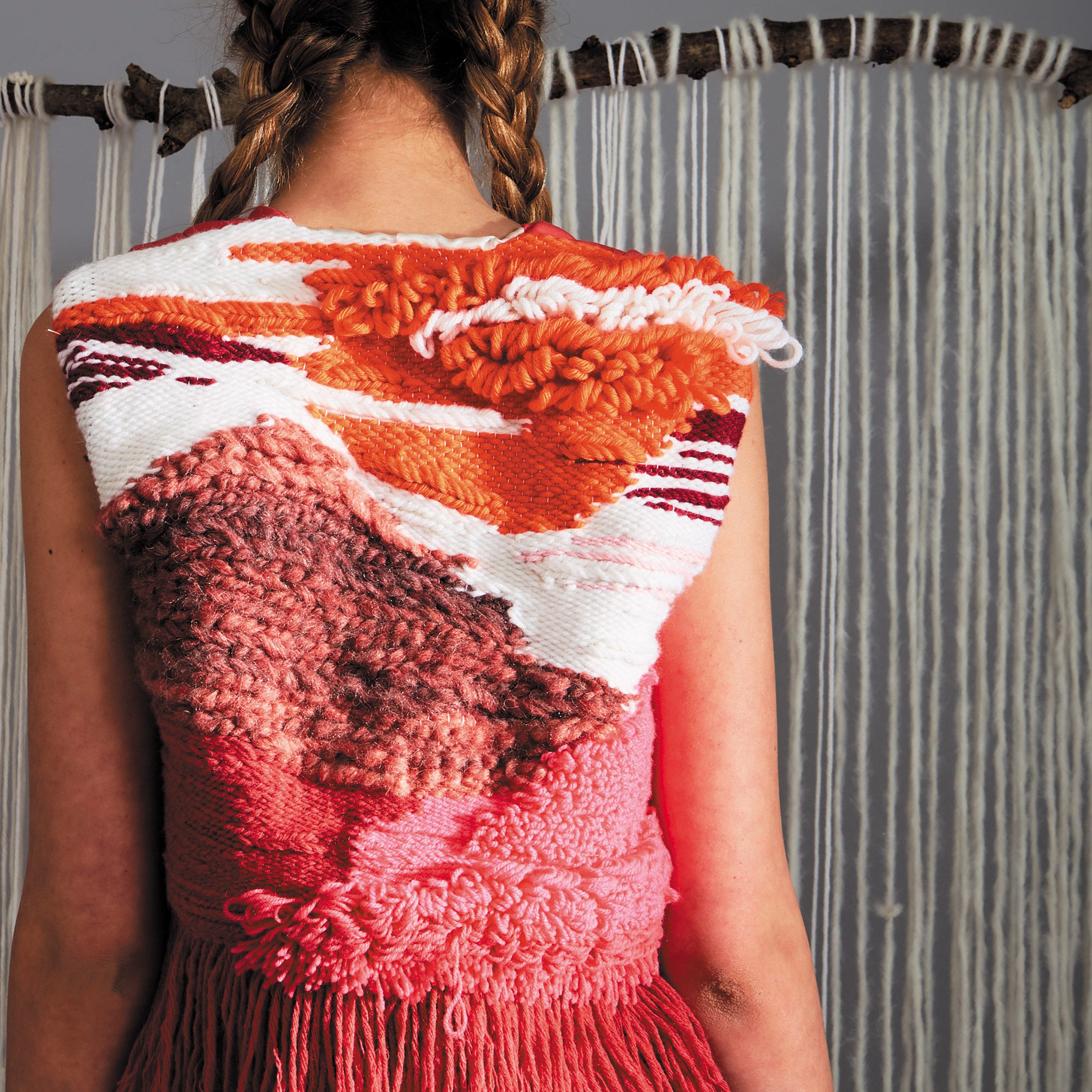 Photo of a person wearing woven clothing