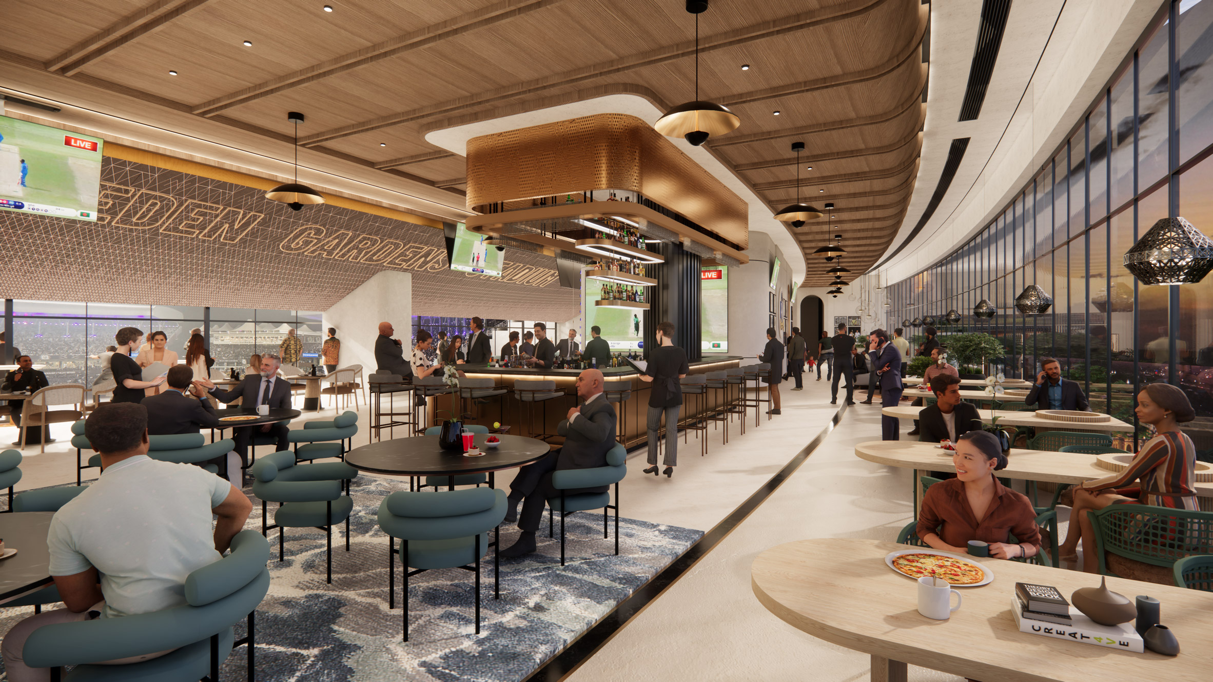 Eden Gardens hospitality spaces by Populous