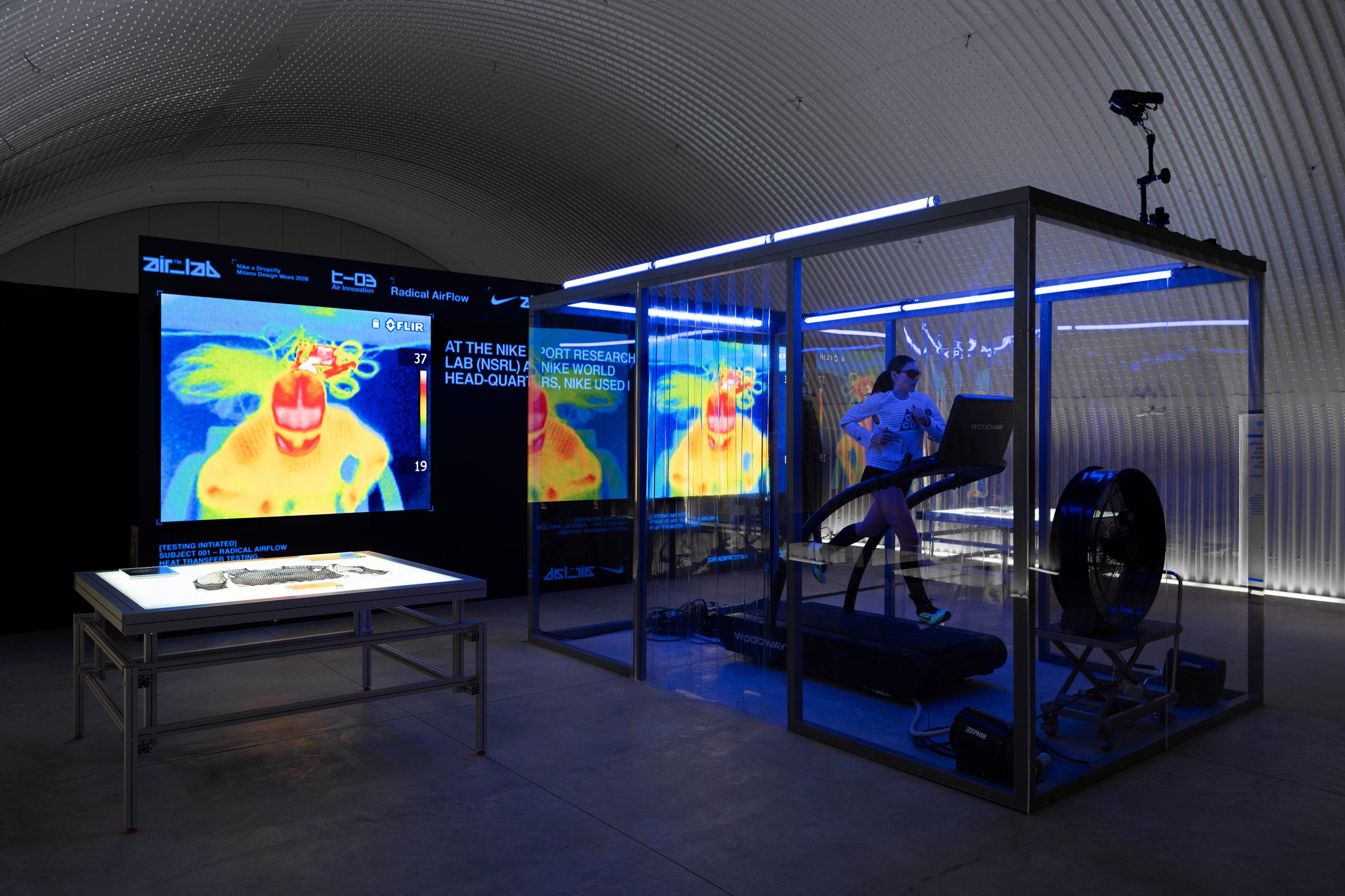 Interactive part of the Nike Air Lab