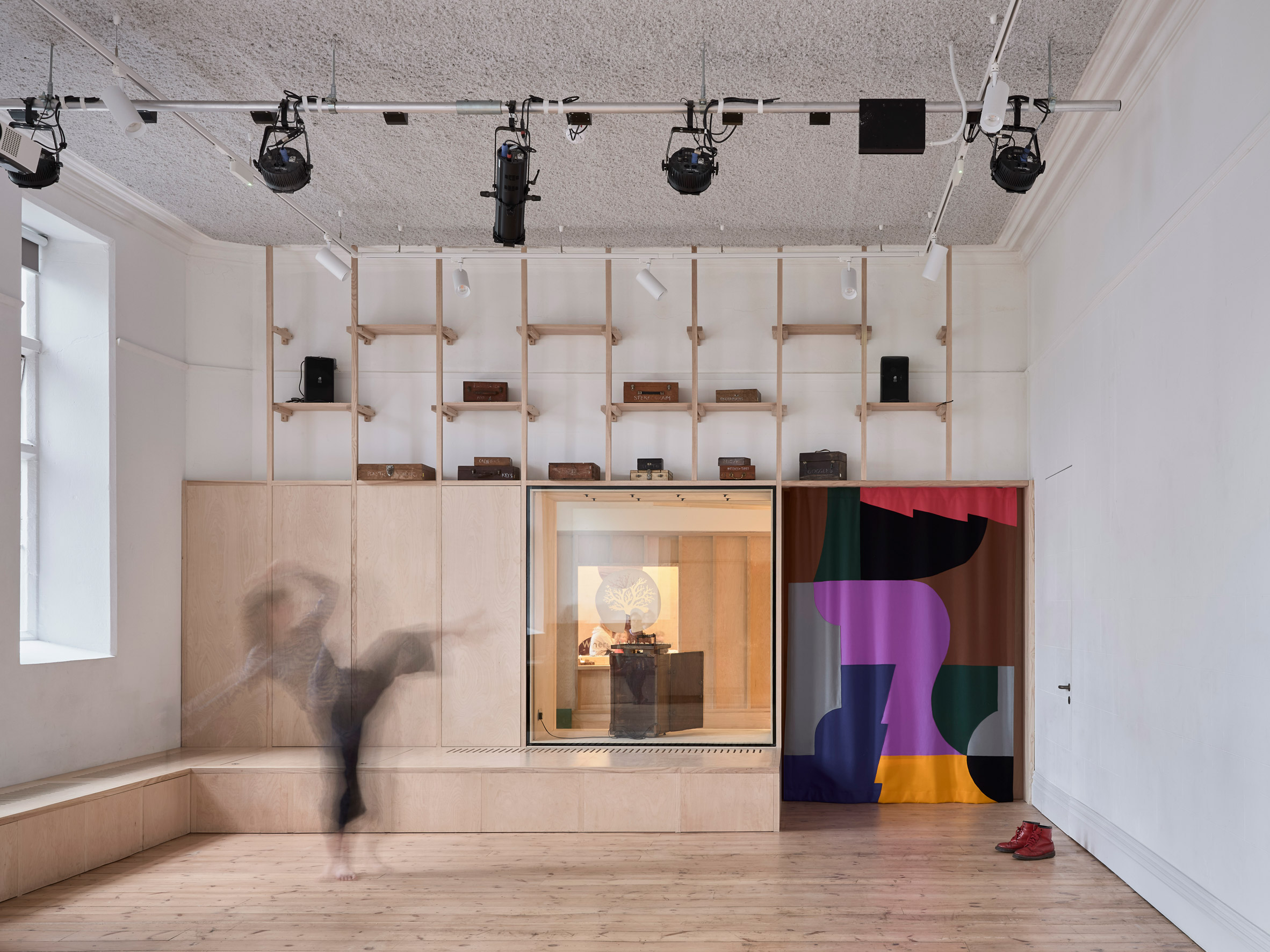 Interior view of The Ladder arts space