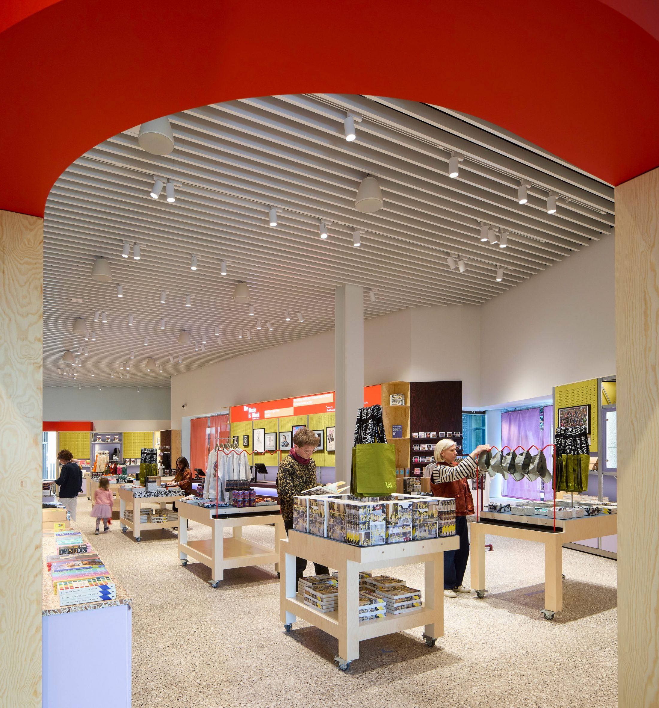 Interior of V&A East Museum in London by O'Donnell + Tuomey
