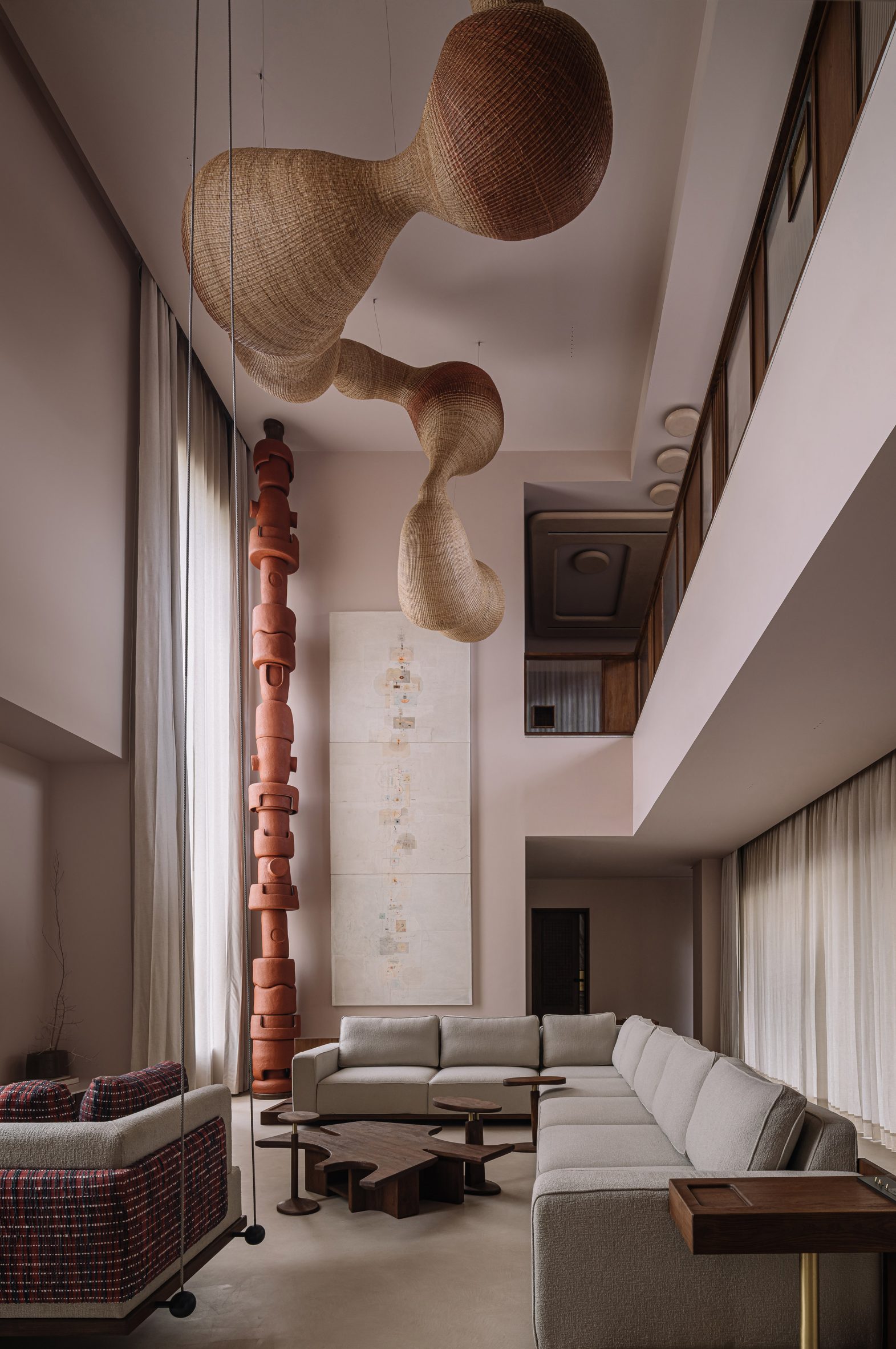 Interiors of Amaltash, a geometric Gujarat residence by Design ni Dukaan