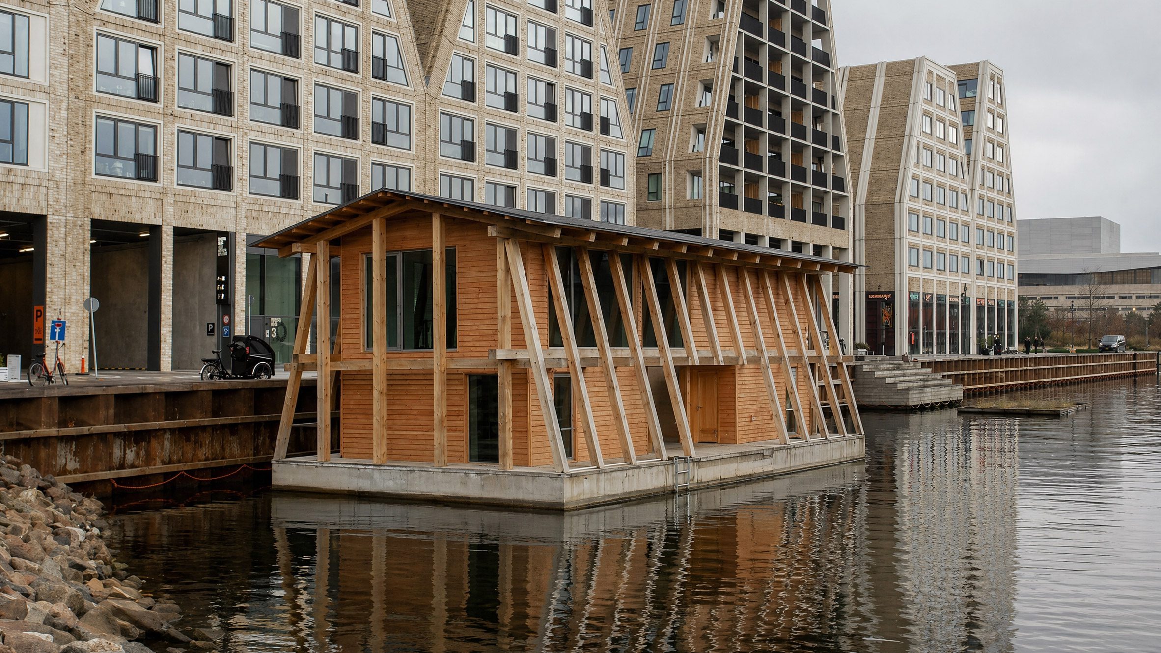 Bedding 1 floating community space by Arcgency and MAST in Copenhagen, comments update