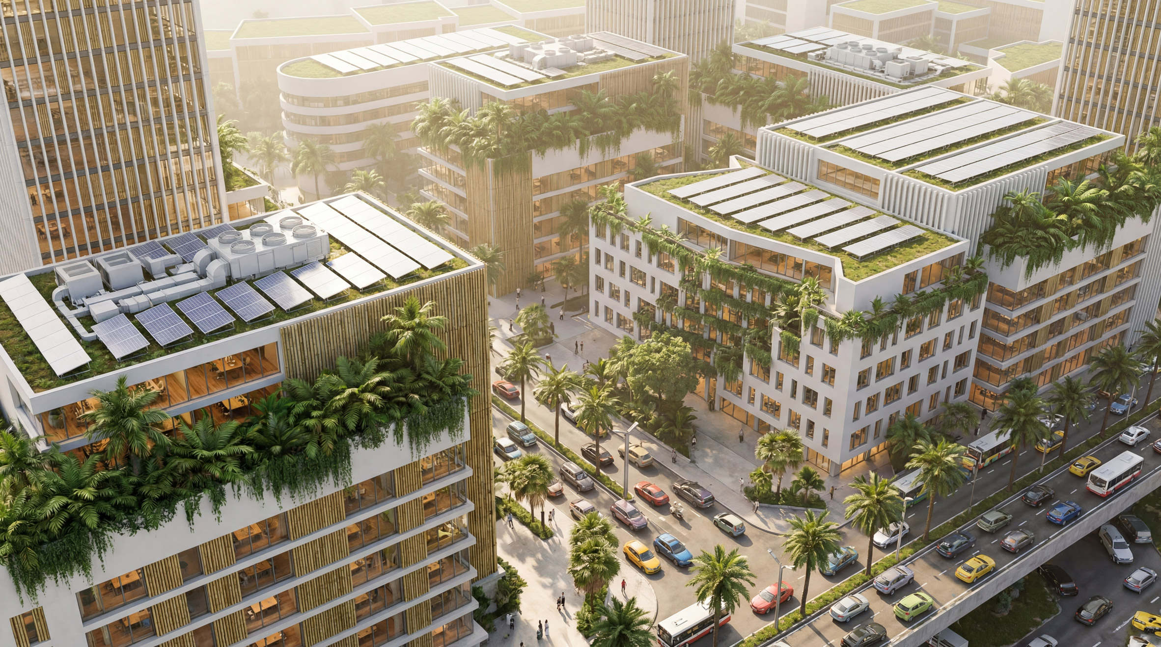 Render of a city block