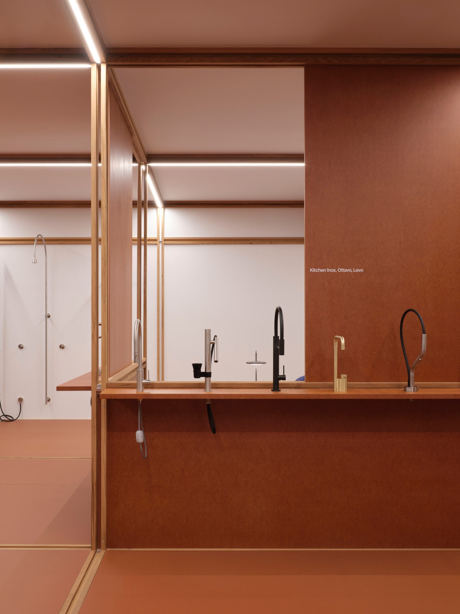 Photo of the inside of QuadroDesign's Salone del Mobile 2026 booth showing new tapeware products