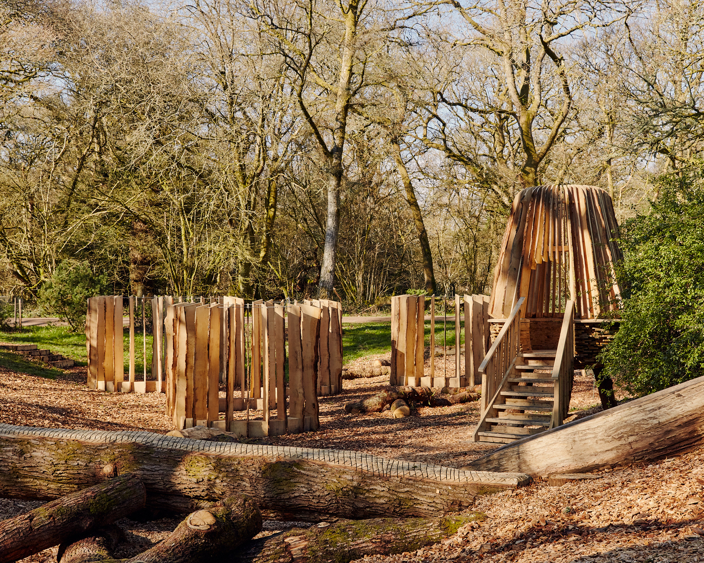Silk Wood Playscape at Westonbirt Arboretum by Pearce+, Invisible Studio and Lean Structures
