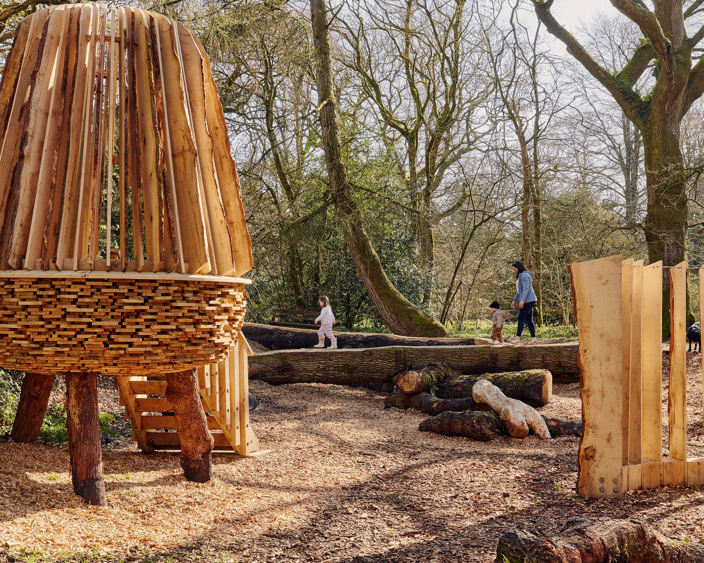 Woodland lookout tower for children 