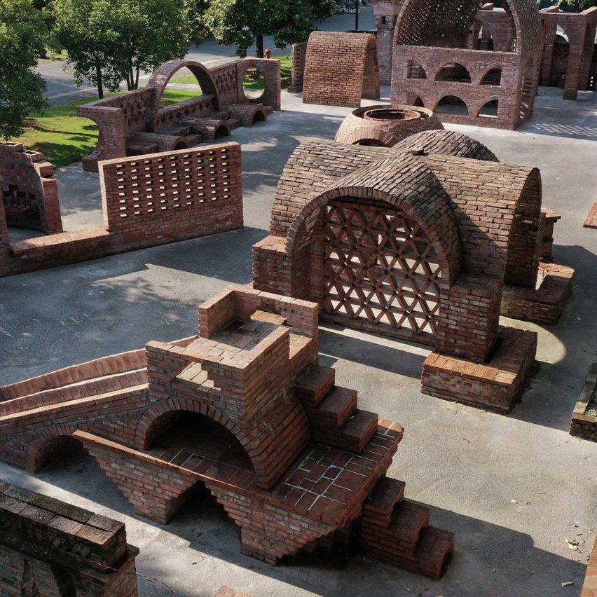 Temple built from six million reused tiles wins Brick Award 2026