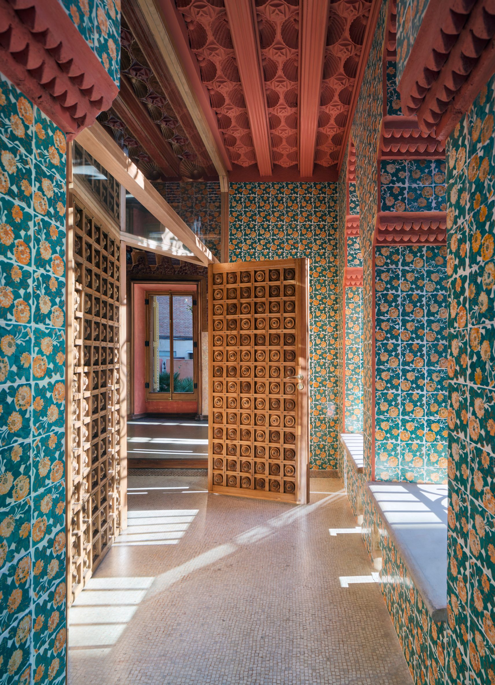 Patterned tiles inside Casa Vicens 