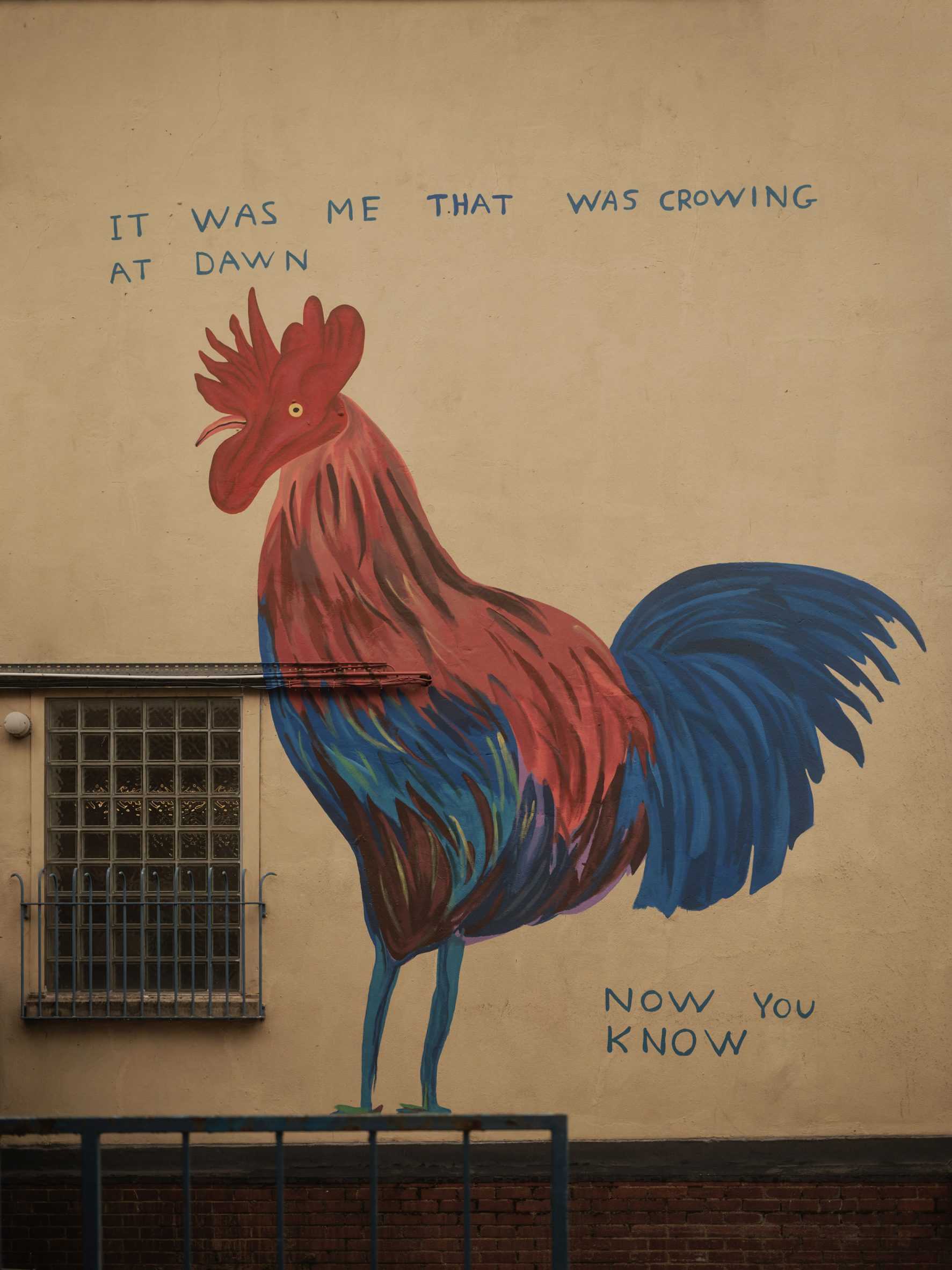 David Shrigley mural at The Yard headquarters of Cubitts by 51 Architecture