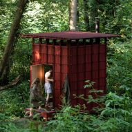 Built Works design red timber sauna in East Sussex